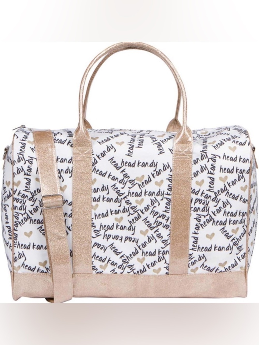 NWT Head Kandy Jet Setter Gold Canvas Tote Bag